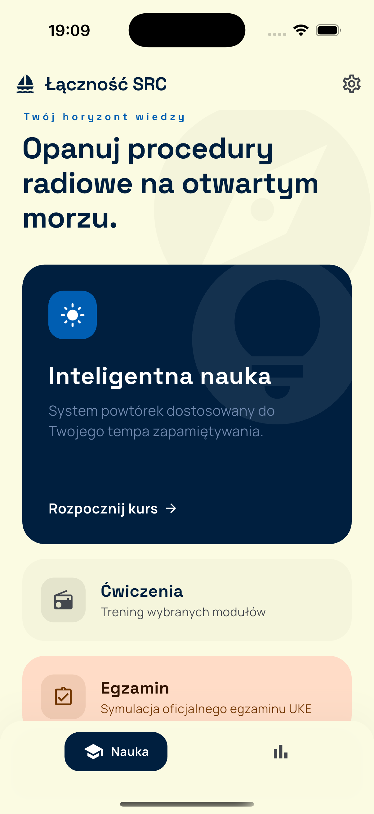 Egzamin SRC app screenshot