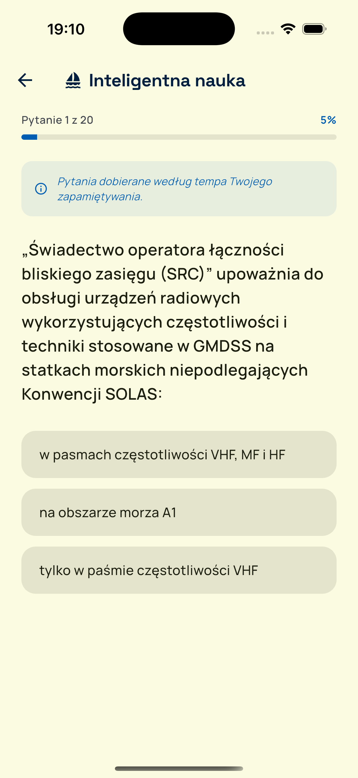 Egzamin SRC second app screenshot