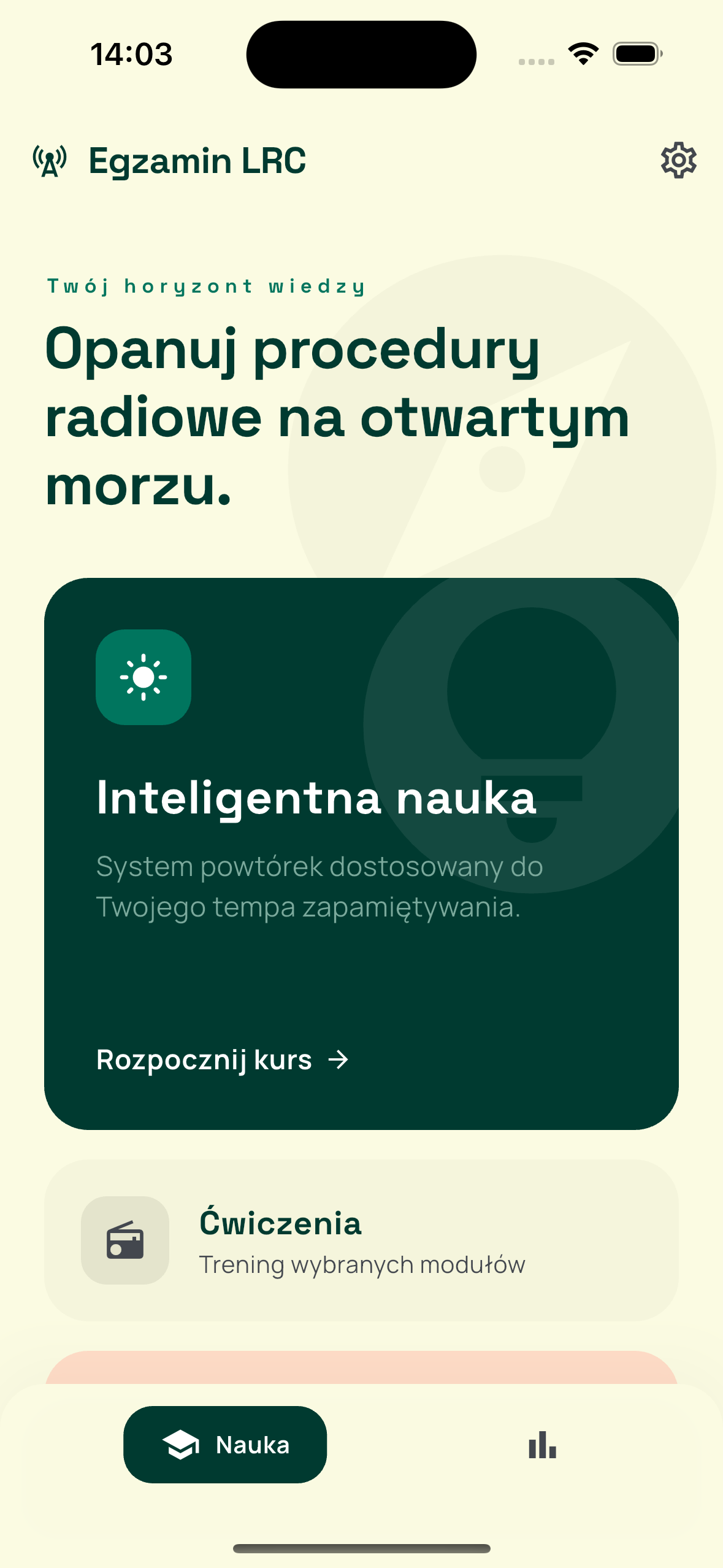Egzamin LRC app screenshot